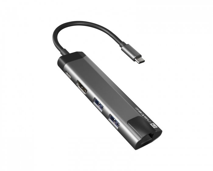 Natec Fowler GO Hub USB-C Multiport Adapter 5 in 1 - USB-hubb (100W)