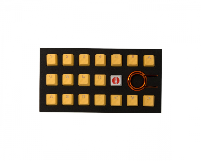 Tai-Hao 18-Key Gummi Double-shot Bakgrunnsbelyst Keycap-set - Orange