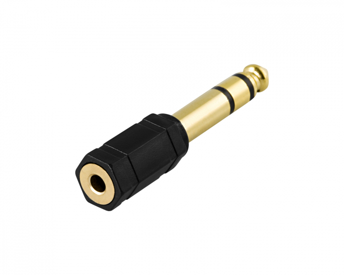 Deltaco Multimedia Adapter 6,3mm ha - 3,5mm stereo ho