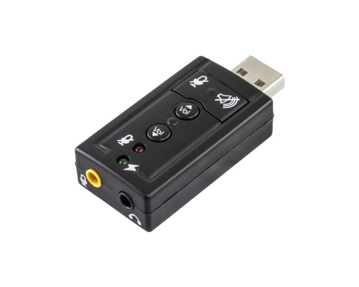 Deltaco USB Lydkort 7.1 2x 3.5mm