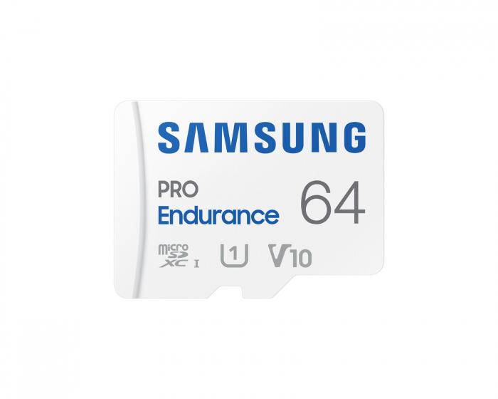 Samsung PRO Endurance microSDXC 64GB & SD Adapter - Minnekort