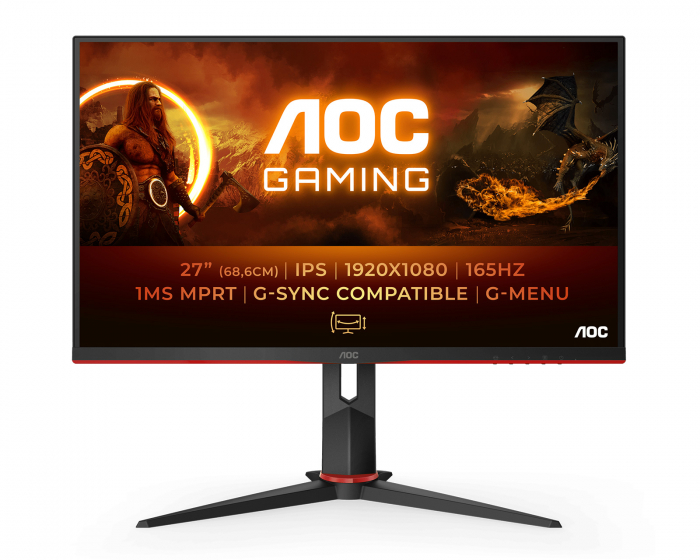 AOC 27G2SPU 27” Gamingskjerm LED 165Hz 1ms IPS FHD