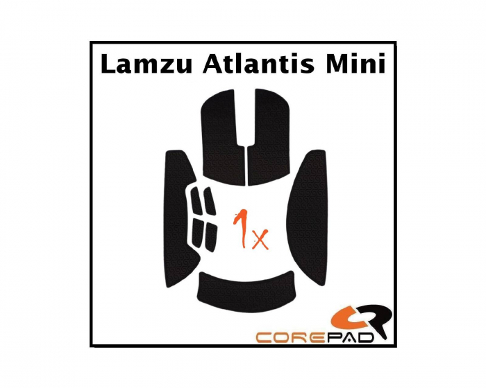 Corepad Soft Grips til Lamzu Atlantis Mini - Svart