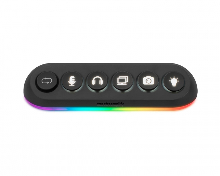 Streamplify HUB DECK 5, RGB 5-Port USB Hub, 12V - Svart