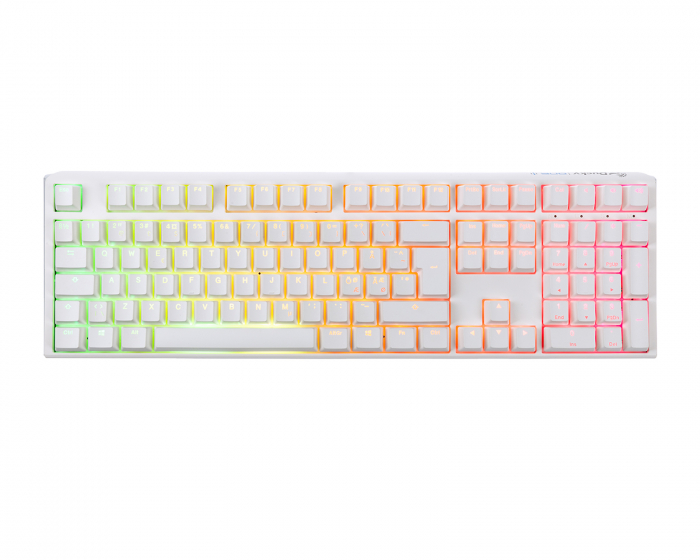 Ducky ONE 3 Pure White RGB Hotswap Tastatur [MX Red]