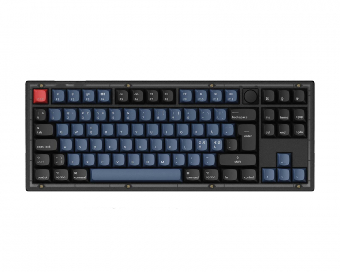 Keychron V3 QMK TKL RGB Knob Hotswap-tastatur - Frosted Black [K Pro Red]