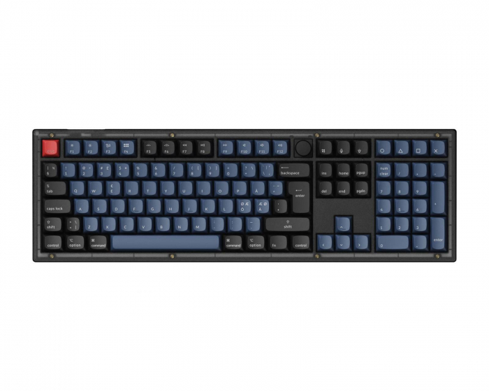 Keychron V6 QMK Full Size RGB Knob Hotswap-Tastatur - Frosted Black [K Pro Brown]