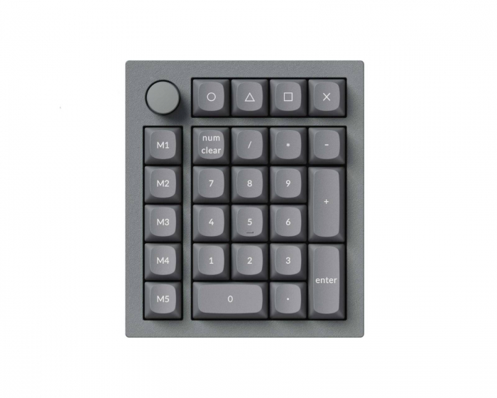 Keychron Q0 Plus Number Pad 27 Key RGB Hot-Swap [Gateron G Pro Red] - Silver Grey