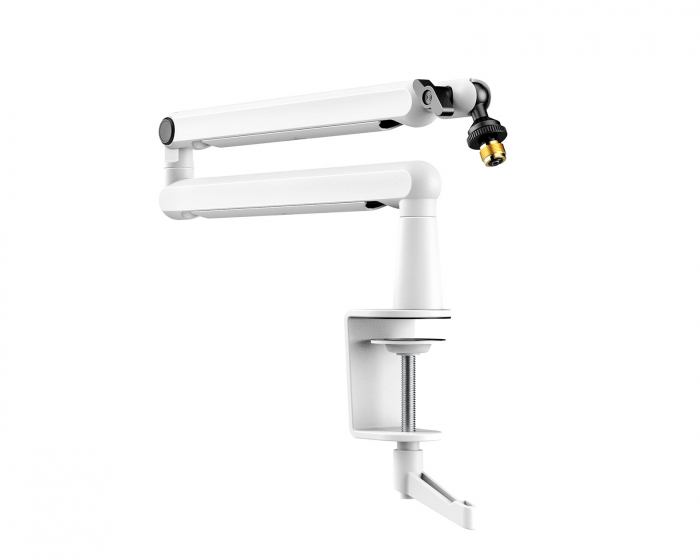 Fifine Low-Profile Boom Arm Stand - Hvit Mikrofonstativ