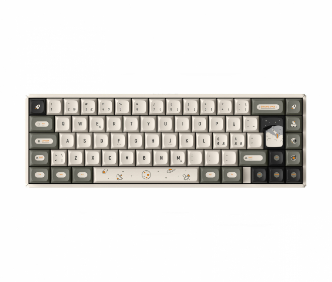 IQunix F65 Hitchhiker 65% Trådløst Hotswap RGB Tastatur [TTC Gold Pink]