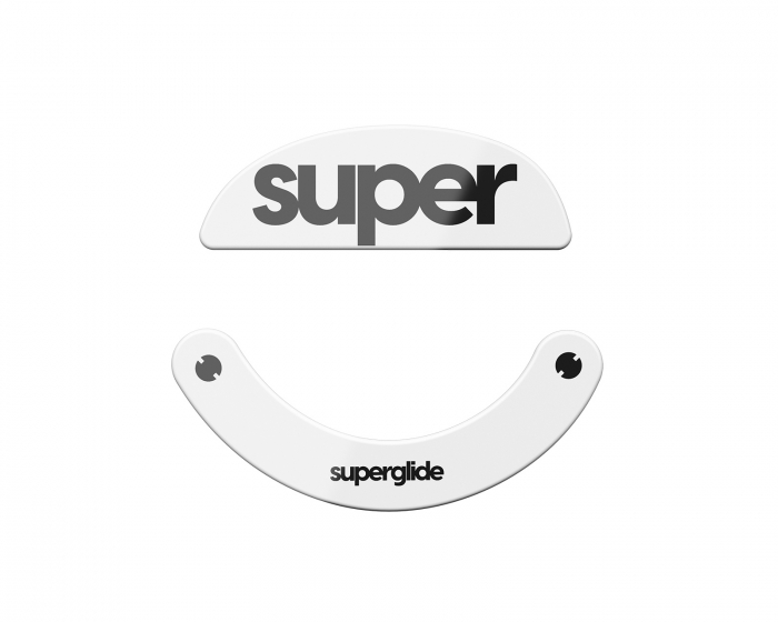 Superglide Version 2 Glas Skates til Pulsar Xlite/V2/V2 Mini/V3 Wireless - Hvit