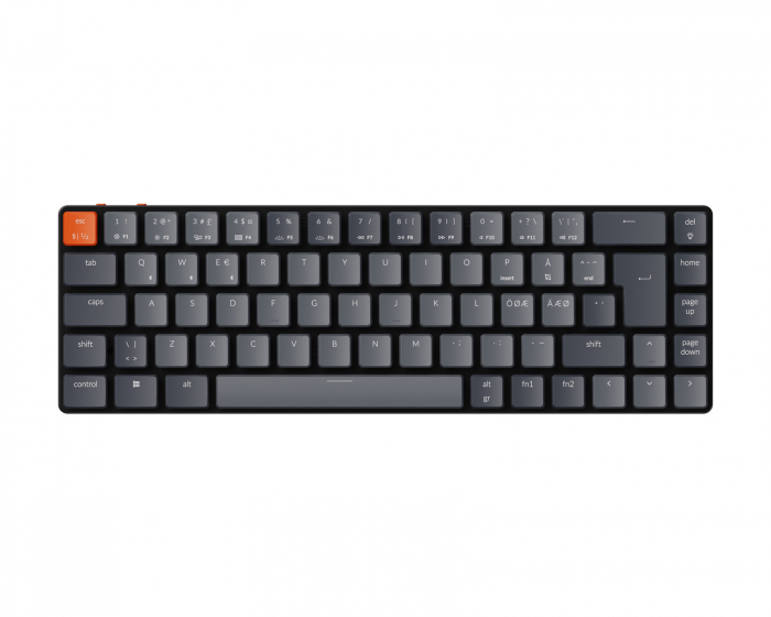 Keychron K7 Low Profile Hotswap Trådløst Tastatur RGB Aluminium [K Optical Brown]
