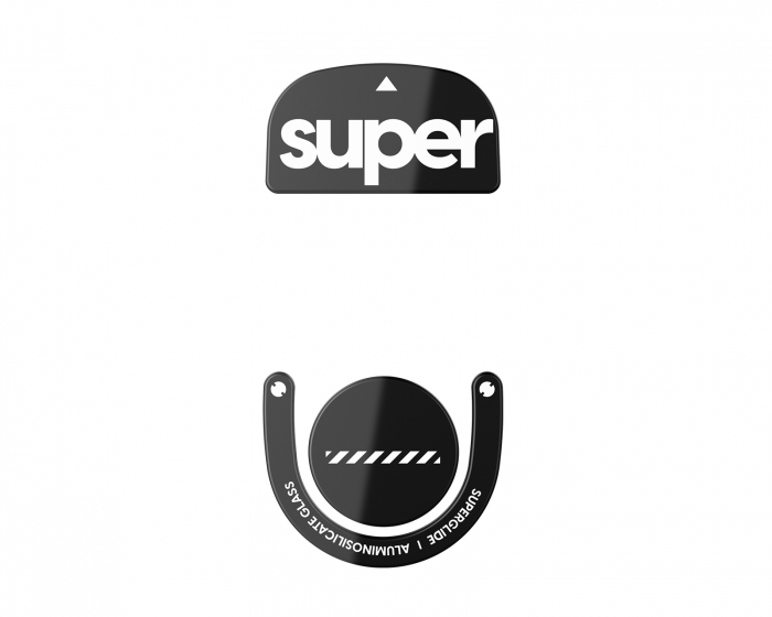 Superglide Version 2 Glass Skates til Logitech G Pro X Superlight 2 - Svart