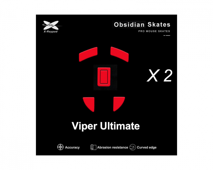 X-raypad Obsidian Mouse Skates Razer Viper Ultimate