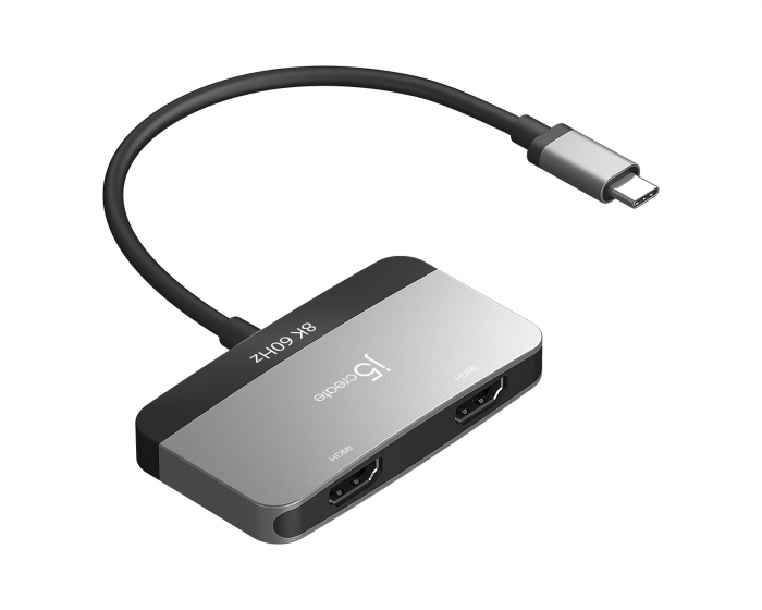 j5create  8K USB-C til dobbel HDMI-Skjermadapter