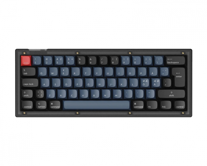 Keychron V4 QMK 60% ISO RGB Hotswap Tastatur - Frosted Black [K Pro Brown]