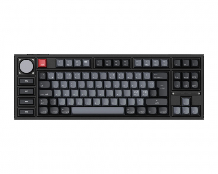 Keychron Q3 Pro QMK TKL Hotswap RGB Backlight ISO Knob Version - Carbon Black [K Pro Red]