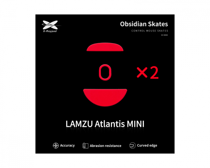 X-raypad Obsidian Mouse Skates til Lamzu Atlantis Mini