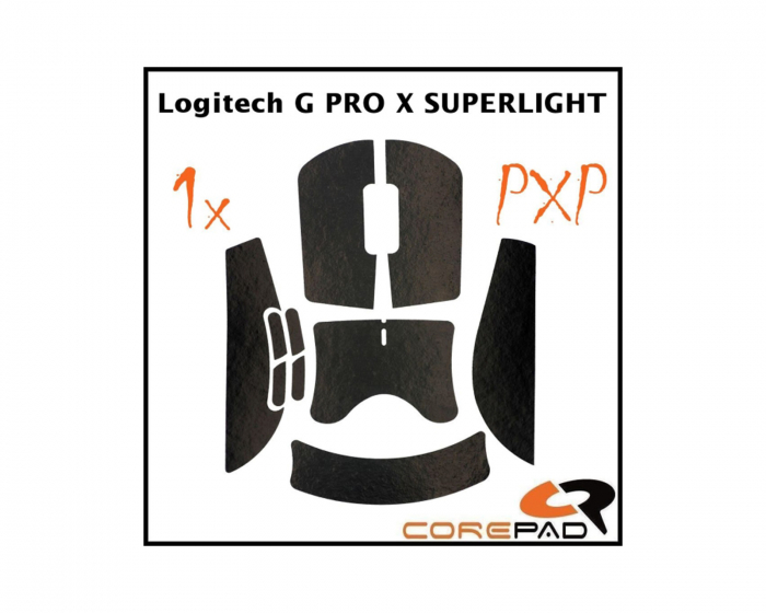 Corepad PXP Grips til Logitech G Pro X Superlight 2 - Black