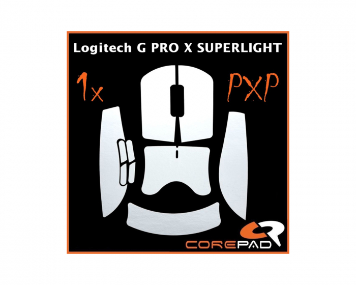 Corepad PXP Grips til Logitech G Pro X Superlight 2 - White