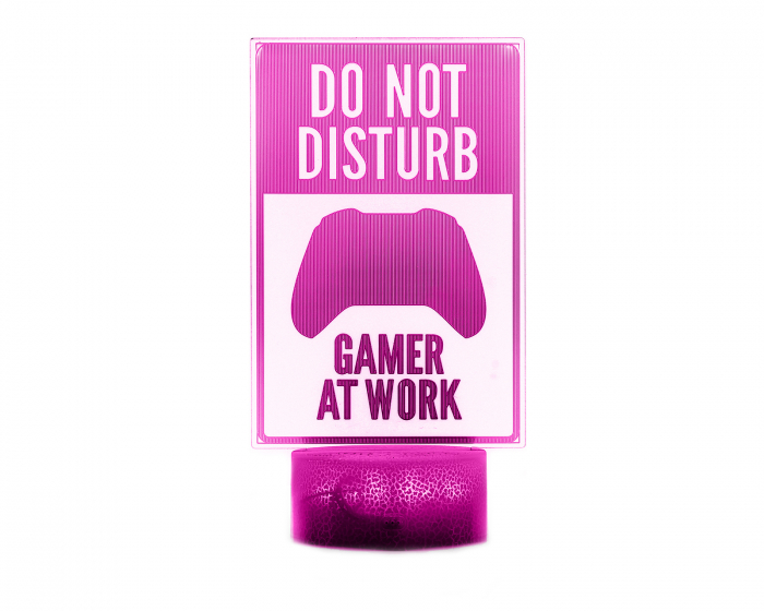 MaxCustom 3D Nattlys - Do Not Disturb, Gamer at Work
