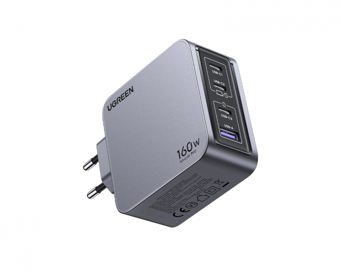 UGREEN Nexode Pro 160W 4-Port GaN Vegglader med 240W USB-C Kabel