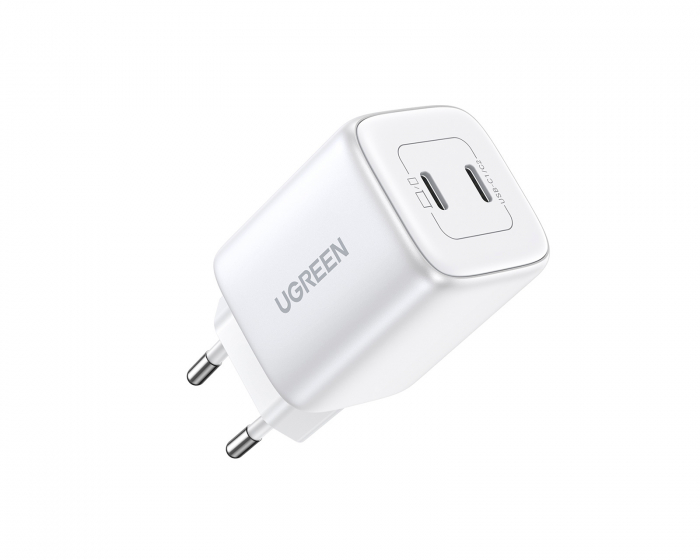 UGREEN Nexode Mini 45W Dual USB-C PD Vegglader - Hvit