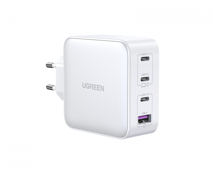 UGREEN Nexode 100W USB-C PD GaN - 4-Port Vegglader - Hvit