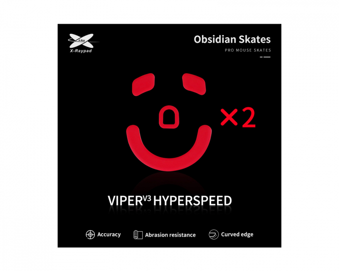 X-raypad Obsidian Mouse Skates til Viper V3 HyperSpeed
