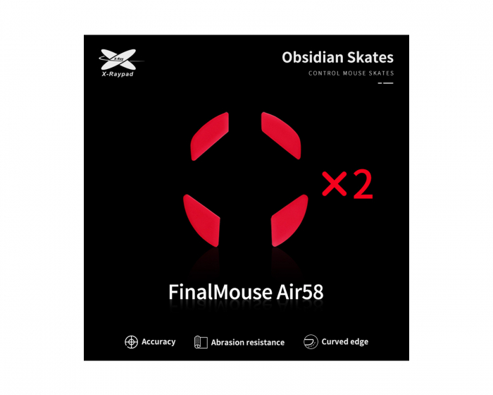 X-raypad Obsidian Mouse Skates til Finalmouse Air58 Ninja