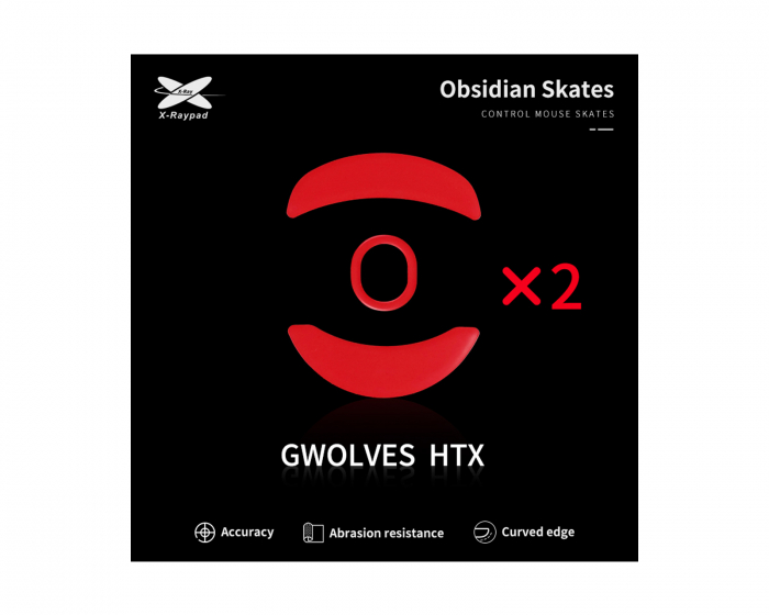 X-raypad Obsidian Mouse Skates til G-Wolves HTX 4K/HTX ACE