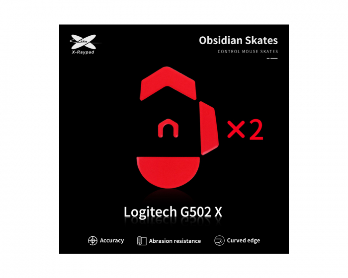 X-raypad Obsidian Mouse Skates til Logitech G502 X Wired