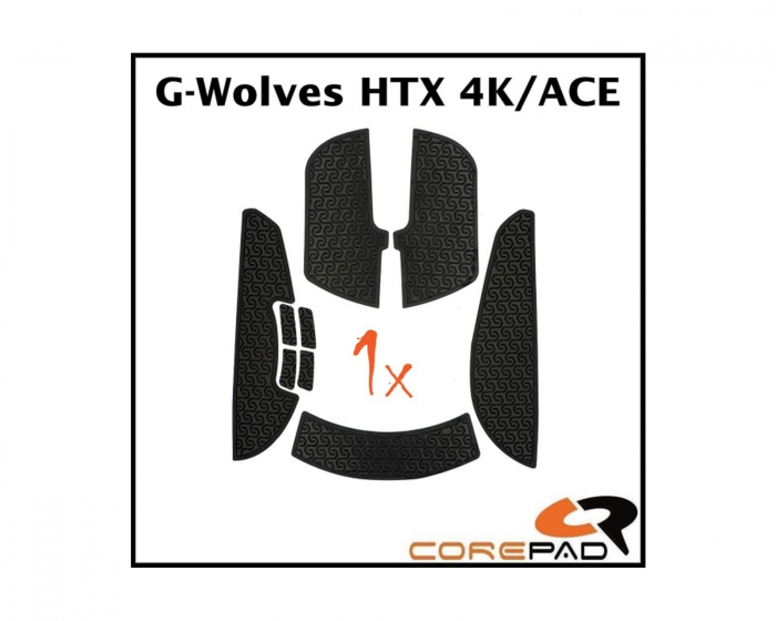 Corepad Soft Grips til G-Wolves HTX 4K/ACE - Svart