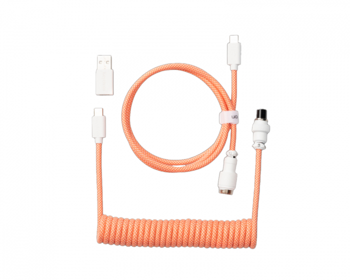 Keychron Custom Coiled Aviator Kabel USB-C - Rosa/Oransje