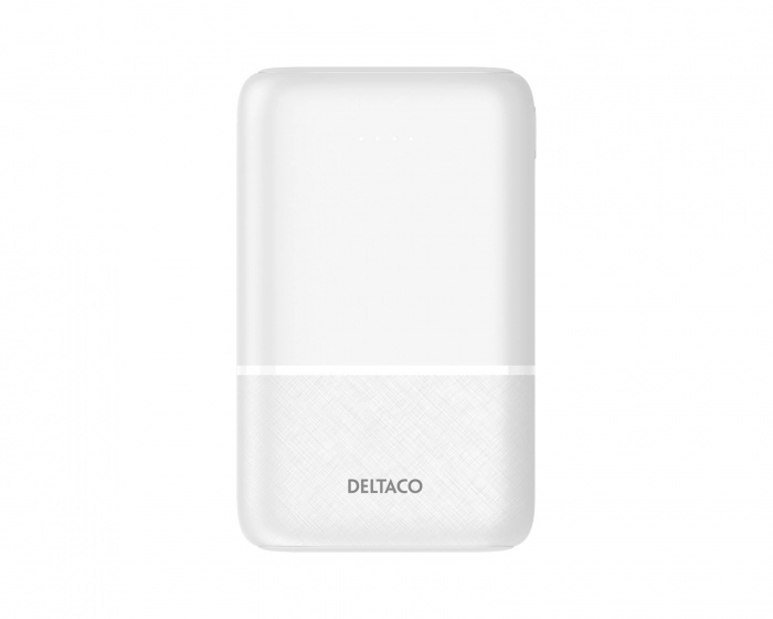 Deltaco 10.000 mAh Powerbank - Hvit