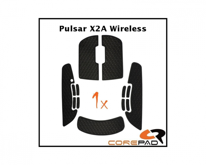 Corepad Soft Grips til Pulsar X2A Wireless - Svart