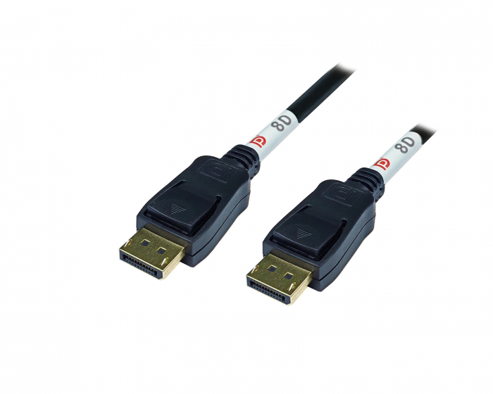Deltaco 8K 2.1 DisplayPort Kabel - 0.5 m