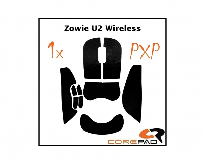 Corepad PXP Grips til ZOWIE U2 - Svart