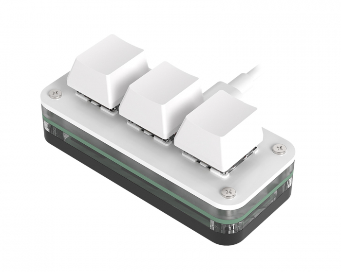 MaxMount 3-Key RGB Mini Mekanisk Keypad - Hvit