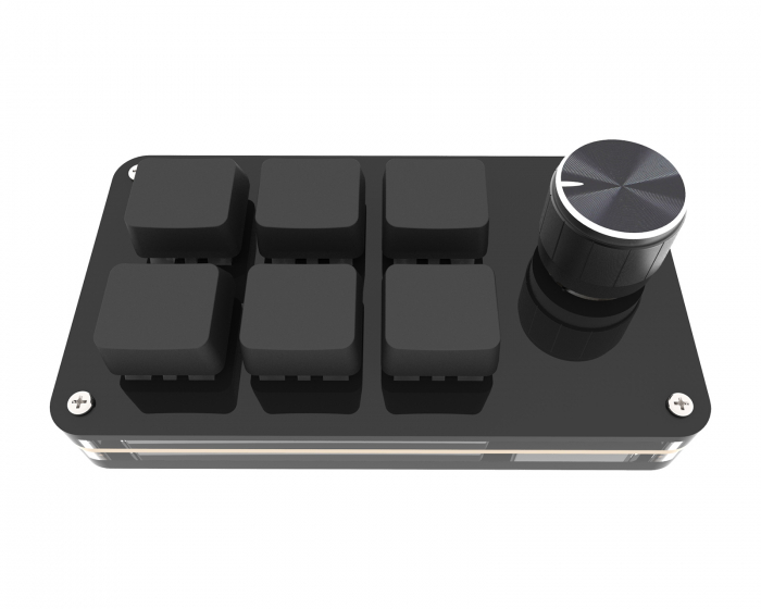 MaxMount 6-Key RGB Mini Mekanisk Keypad med Knob - Svart