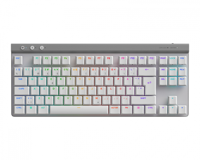 Logitech G515 TKL Lightspeed Trådløst Gaming Tastatur [Tactile] - Hvit