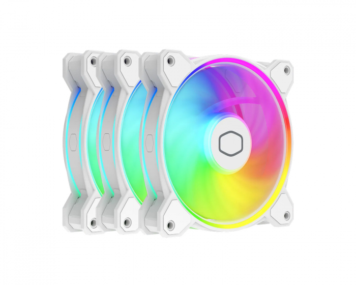 Cooler Master MasterFan MF120 Halo2 3-pack - Hvit