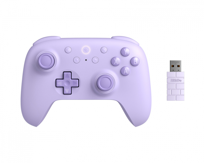 8Bitdo Ultimate 2C 2.4G Trådløs Kontroller Hall Effect - Lila