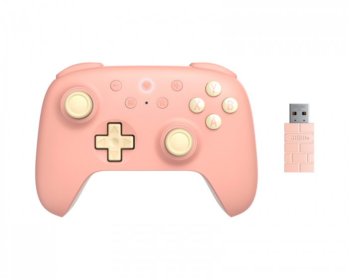 8Bitdo Ultimate 2C 2.4G Trådløs Kontroller Hall Effect - Peach