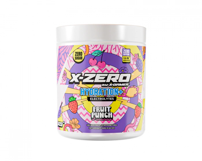 X-Gamer X-Zero Hydration+ Fruit Punch - 100 Porsjoner