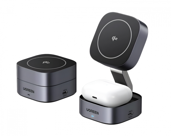 UGREEN Qi 2-i-1 MagSafe Trådløs Lader med USB-C-port