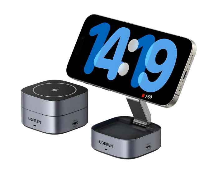 UGREEN Qi2 3-i-1 MagSafe Trådløs Lader med USB-C-port
