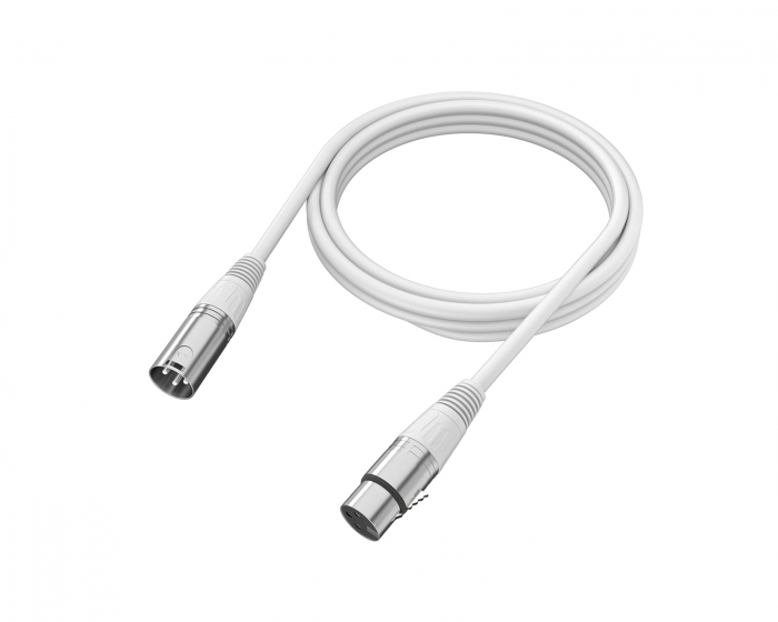 Fifine XLR Kabel - 3pin - 1.8 Meter - Hvit