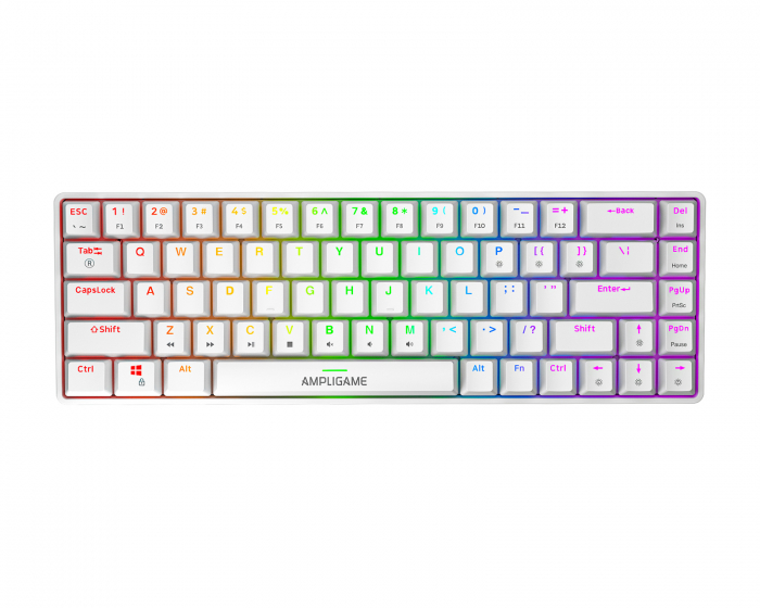 Fifine AmpliGame GK1W ANSI Gaming Tastatur - Hvit