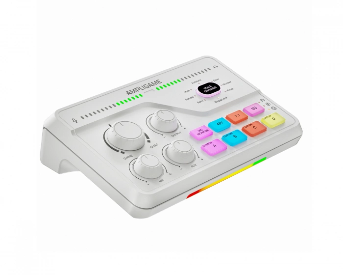 Fifine AmpliGame SC8 Audio Mixer - Hvit Lydmikser
